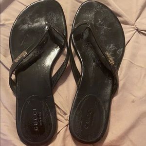 Gucci flip flops - size 5.